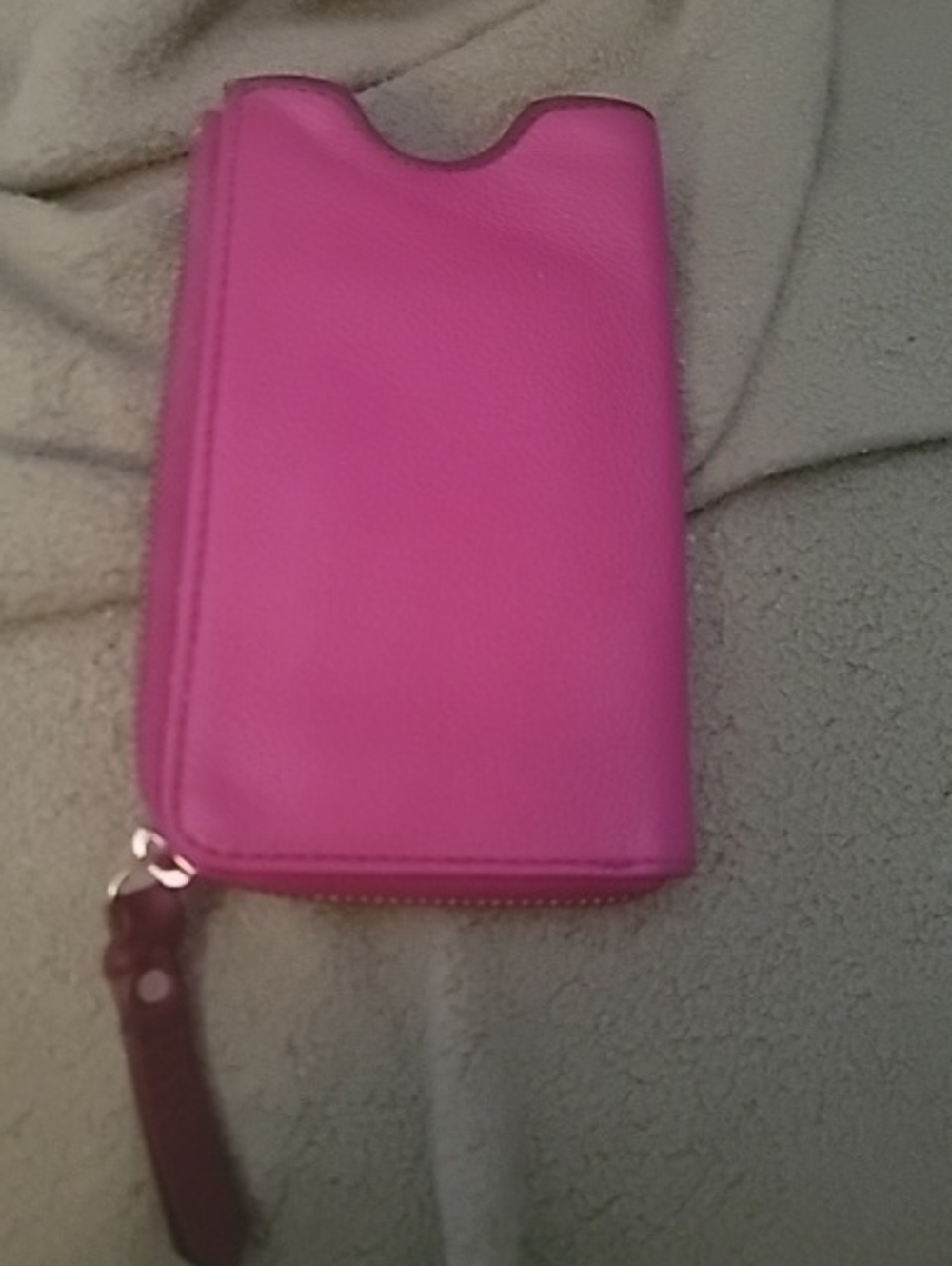 Hot Pink Fossil Women's Zip Wallet